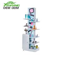 Customized multi-storey cosmetic makeup display floor stand supermarket