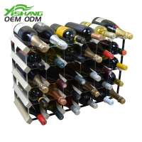 Customize design metal wine bottle display stand rack holder