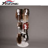 Delicate texture White metal wig custom display stand